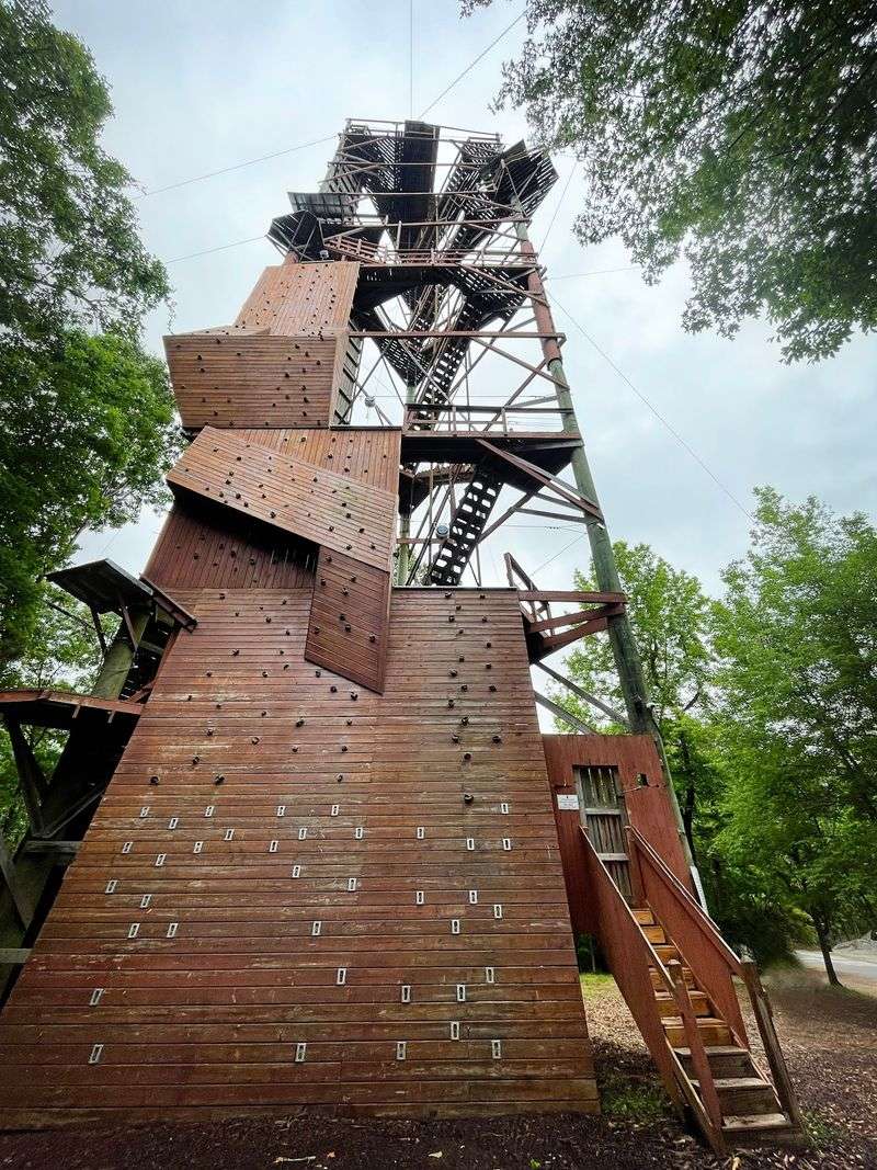 A 100-Foot Plunge And A Record Climbing Wall
