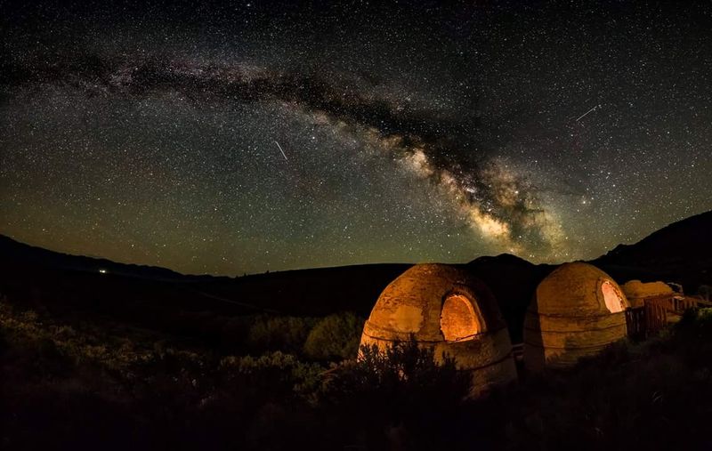 Giant 1880s Beehive Charcoal Kilns Tell A Ghost Town Story In The Sagebrush Near Leadore, Idaho - Decor Hint Big Sky Vistas And Star Trails