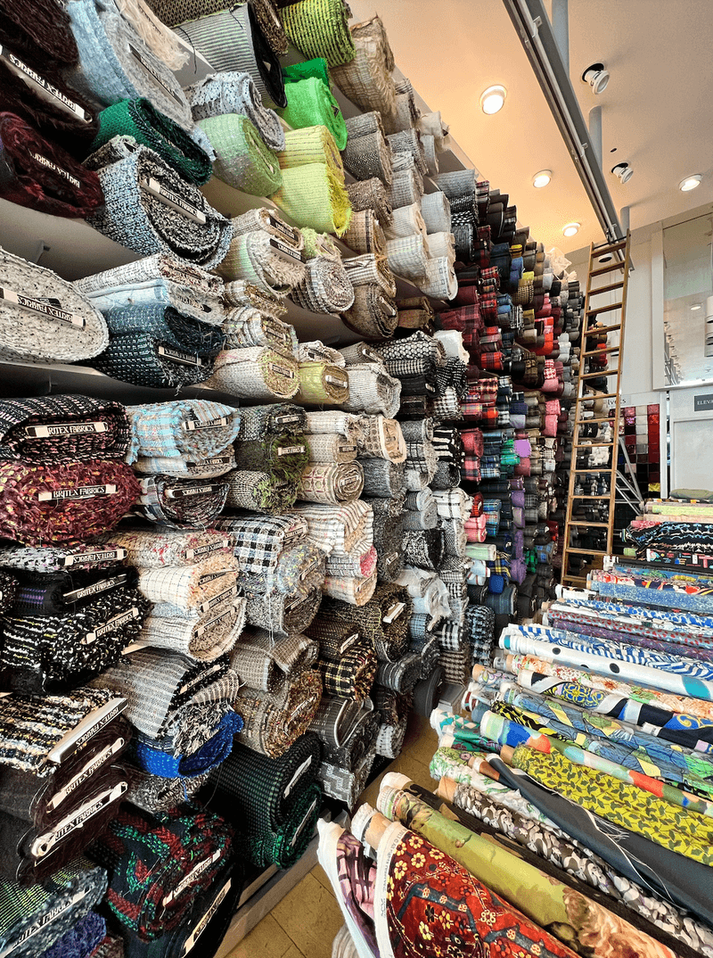 Runway Roots In The Fabric Racks