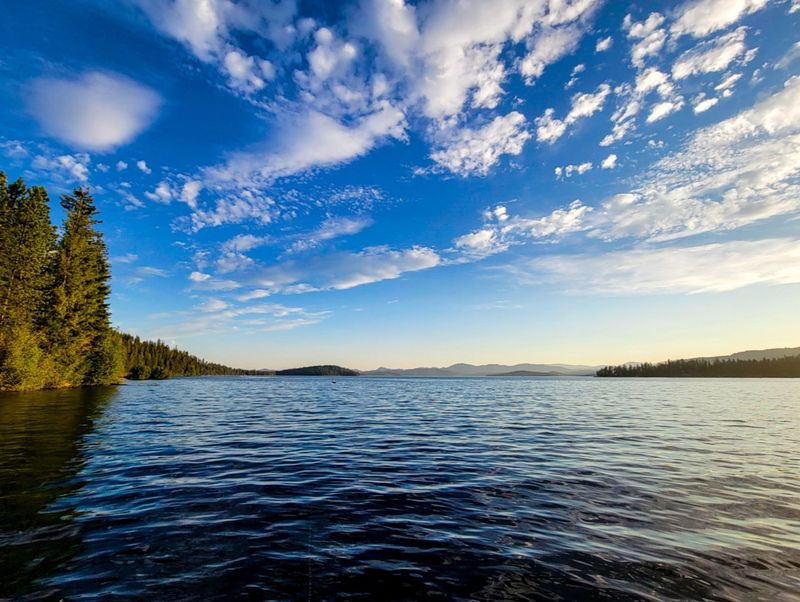 Clear Water Made For Paddles, Boats, And Fishing Lines