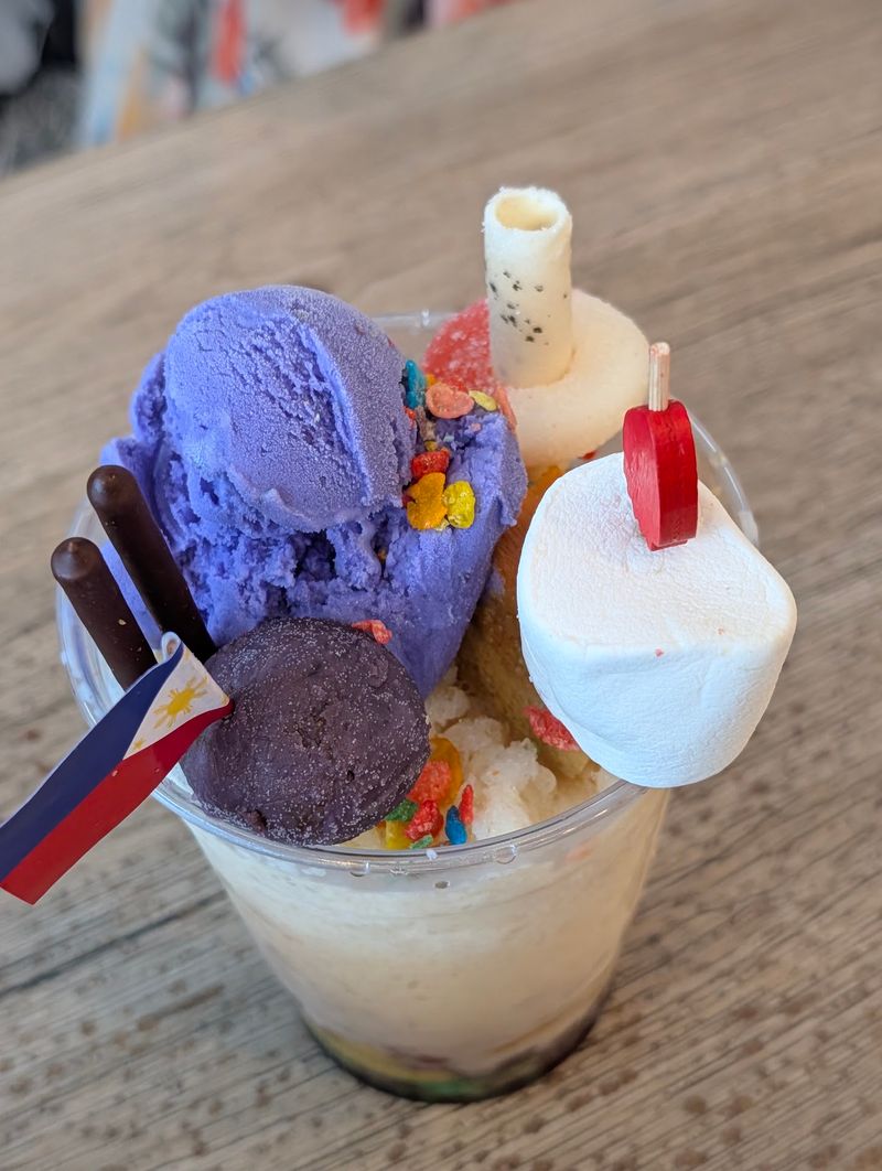 Purple Desserts And Fresh Juices