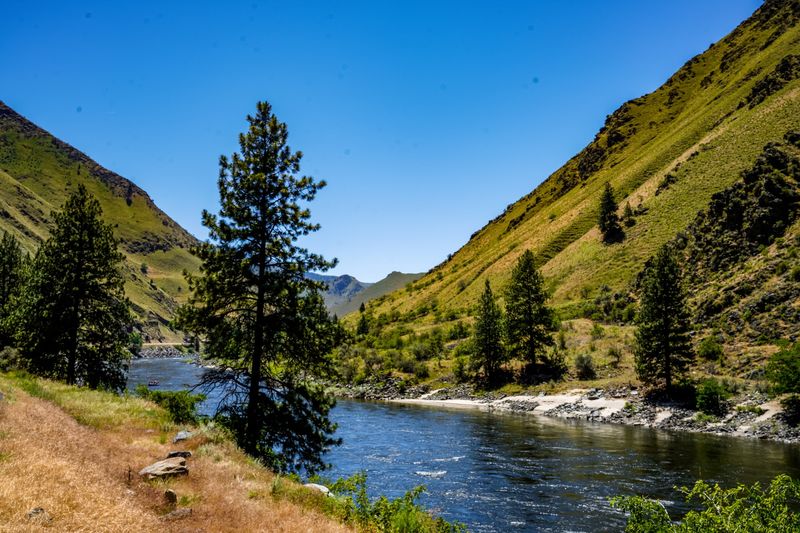 River Views Stretch Beside The Road For Miles On This Idaho Scenic Byway - Decor Hint Sagebrush Gives Way To Tall Pines