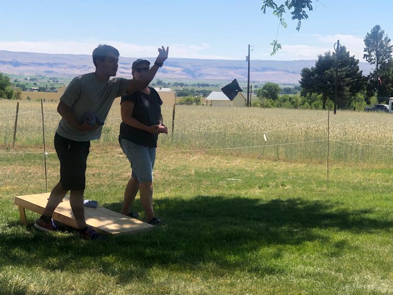 Cornhole Under The Shade Trees