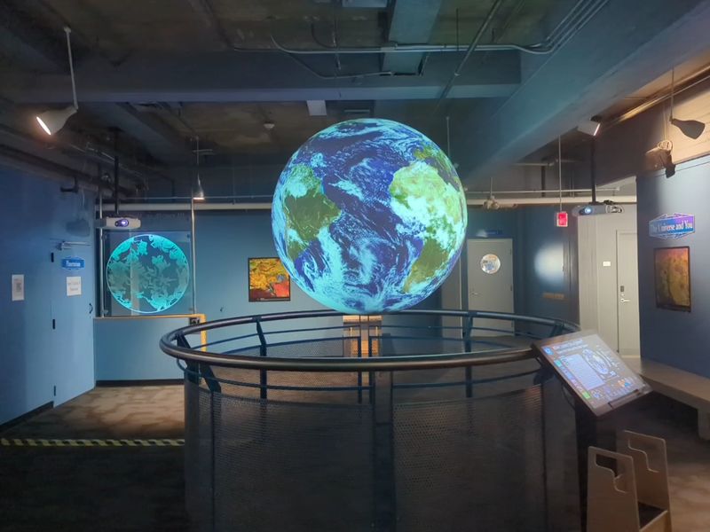 A Floating Globe That Changes Worlds In Seconds