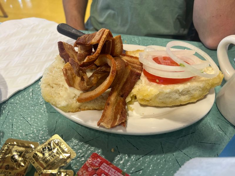 Try The Famous Jim Graham Biscuit Topped With Old-School Streak O' Lean