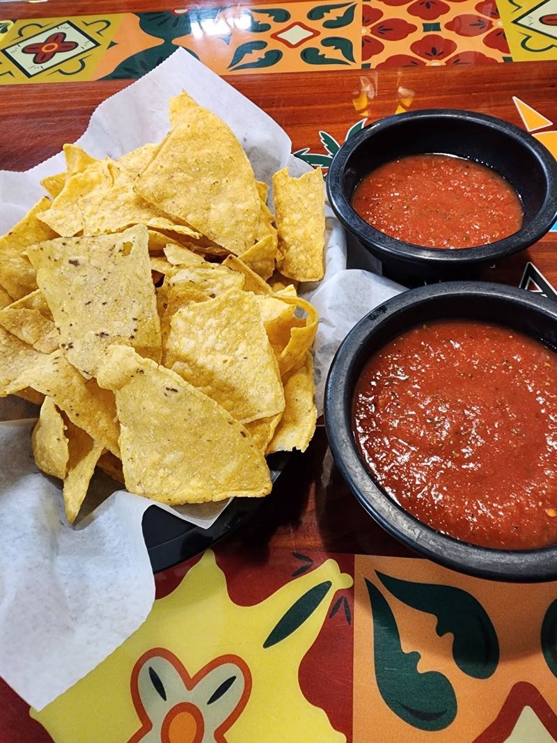 Chips, Salsa, and a Warm Cheese Dip
