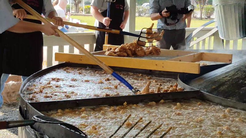 This North Carolina Festival Uses The World's Largest Frying Pan To Cook Up To 365 Chickens At Once - Decor Hint Friday Wings Lead Right Into Saturday's Big Fry