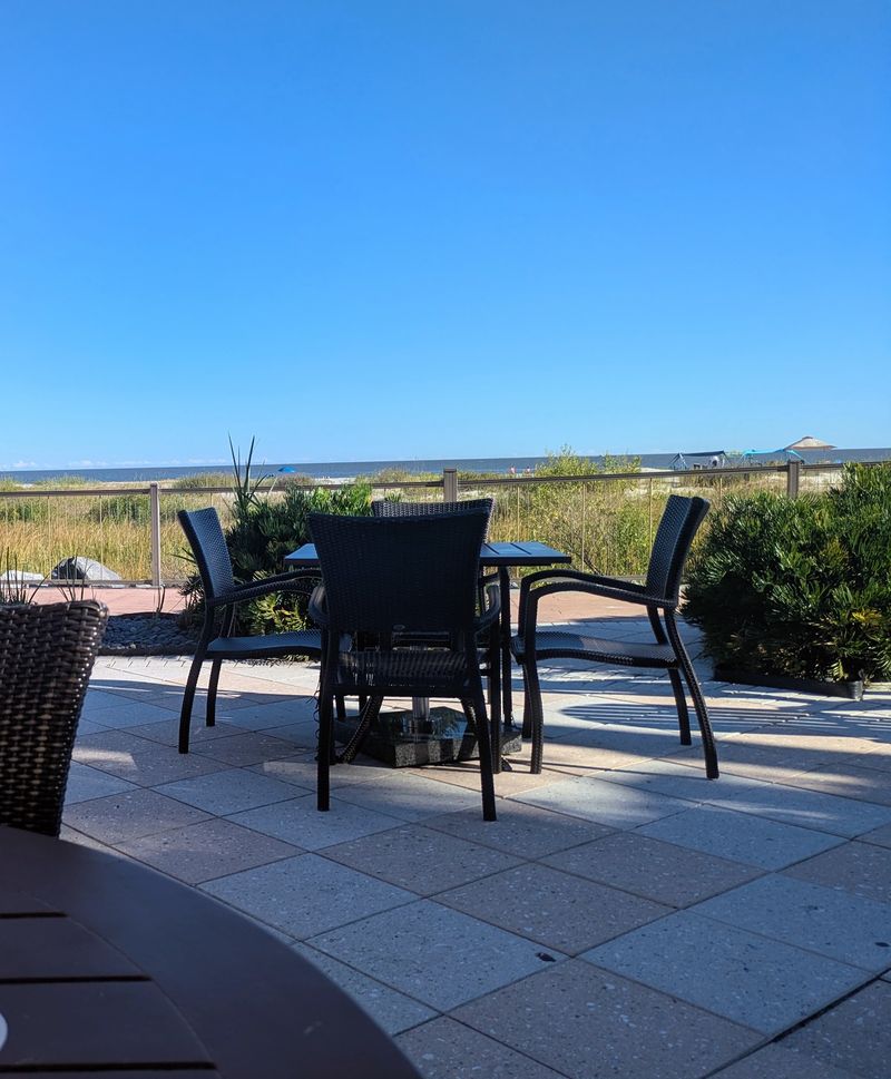 The Only Table On The Island That Sits Right On The Ocean