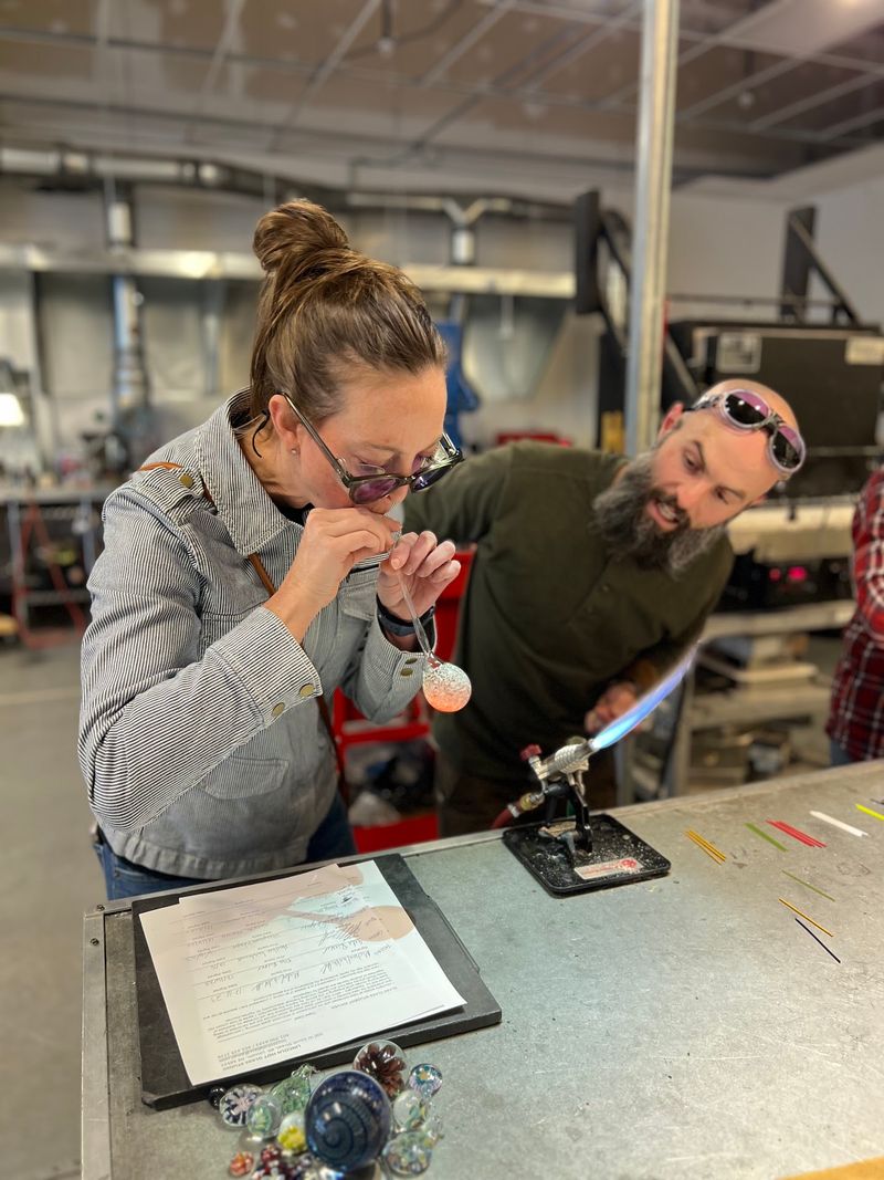 A Glassblowing Studio Where Beginners Get The Blowpipe