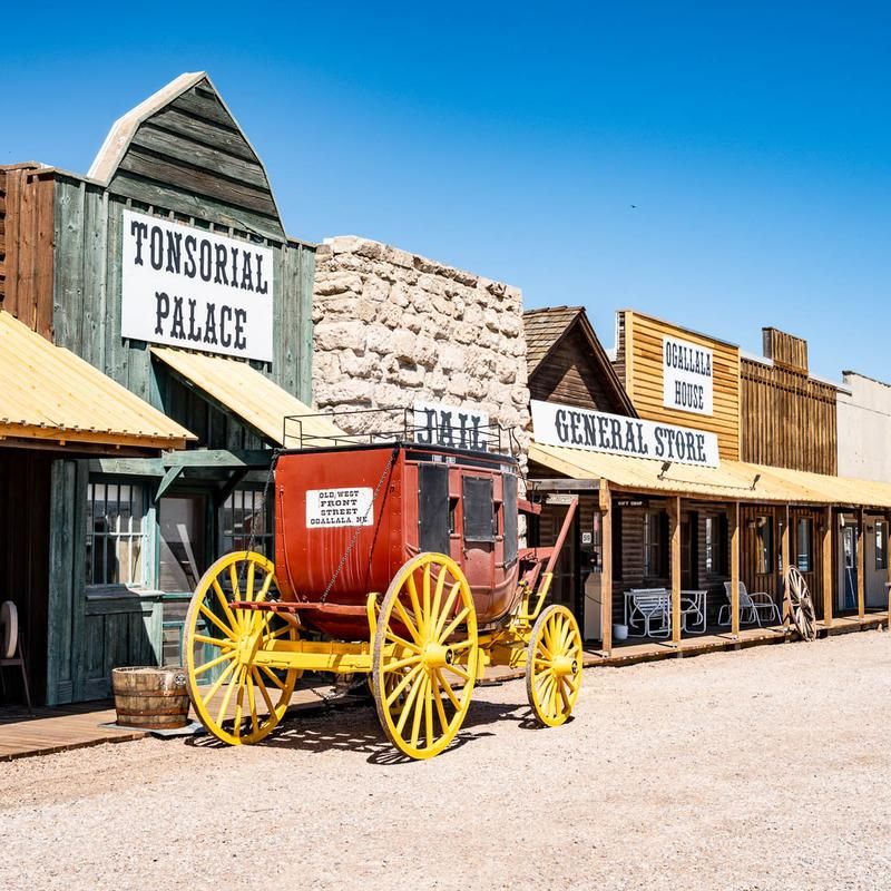 A Wooden Storefront Town on Ogallala's Front Street