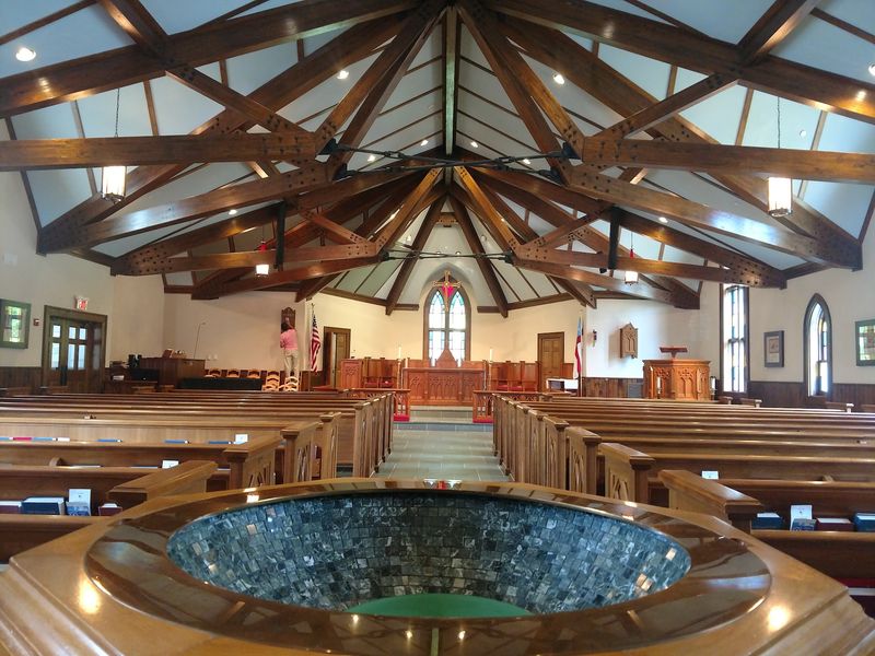 Pointed Arches And A Soaring Steeple Give The Little Chapel Its Storybook Look