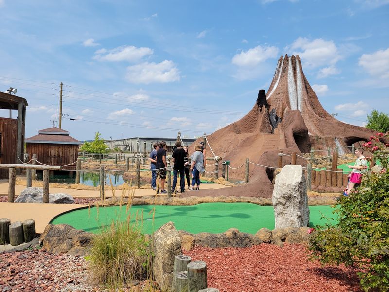 Sink A Putt Next To A Giant Volcano