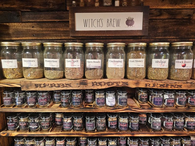 Good Luck Counting Every Jar On The Herb Wall