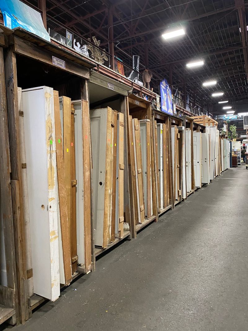 Rows Of Old Doors And Windows