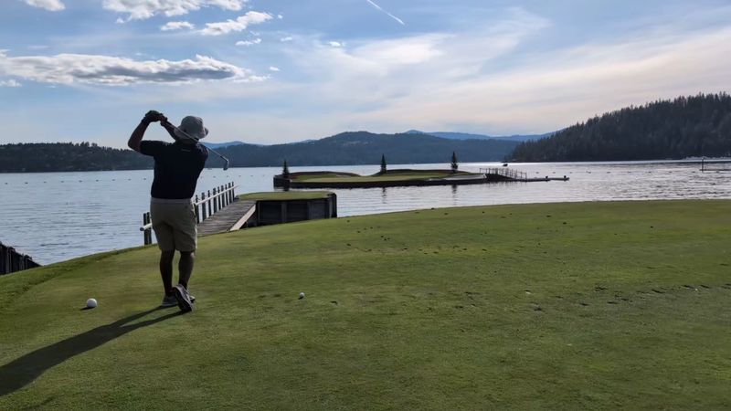 Warm Up By Hitting Golf Balls Into The Lake
