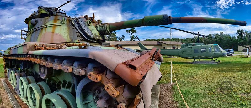 Tanks And A Helicopter Are Waiting On The Lawn