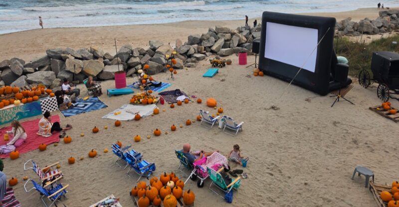 Forget The Farm, This North Carolina Pumpkin Patch Is Right On The Beach With Halloween Movies By The Ocean