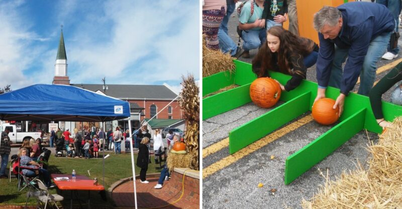 This North Carolina Town Is Celebrating 30 Years Of Rolling Pumpkins Down Main Street