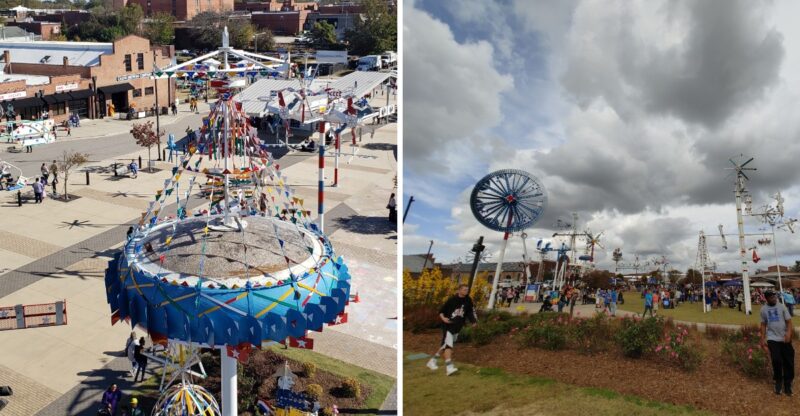 This North Carolina Festival Celebrates Giant Moving Sculptures That Reach 50 Feet Into The Sky