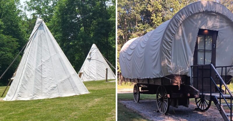 Ride Horseback, Learn Pioneer Skills, And Sleep In Covered Wagons At This Kentucky Ranch