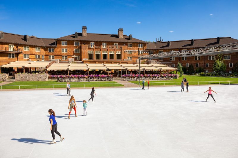 Since 1945 This Idaho Ice Arena Has Let Skaters Glide Outdoors Beside A Ski Resort Lodge