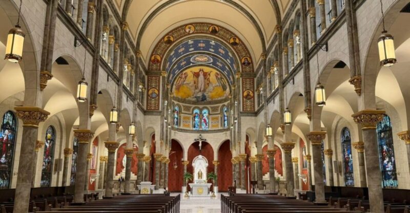 This Century-Old Georgia Basilica Has Stained Glass, Soaring Arches, And Old-World Details